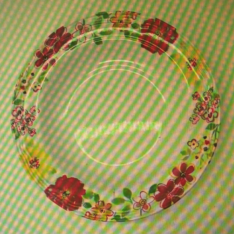 Round Melamine Flower Plastic Plate Sustainable Tableware for Food